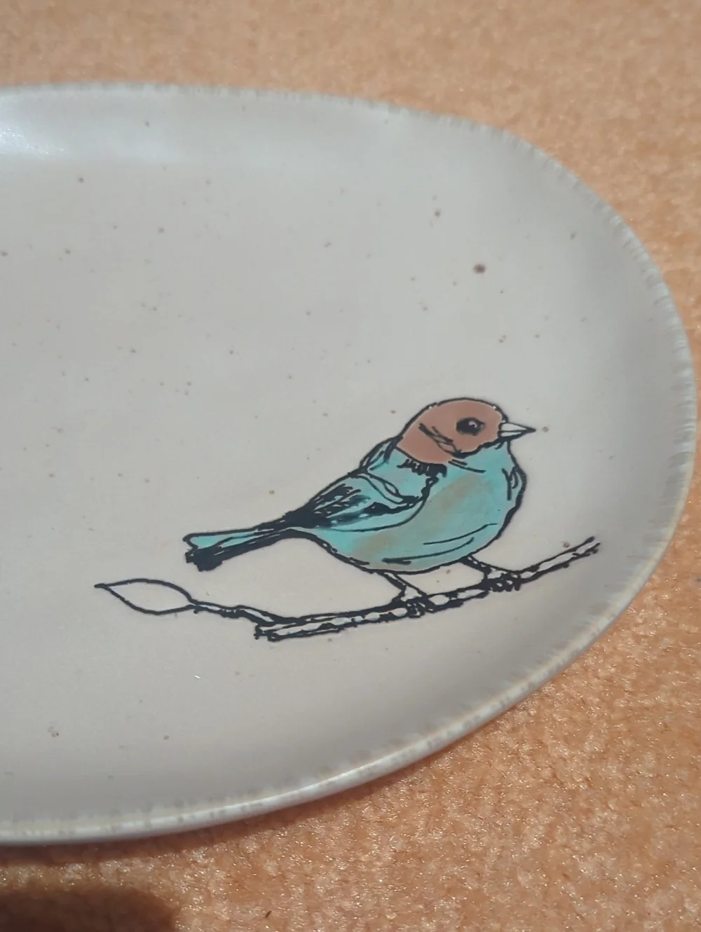 Ceramic Plate With Bird Design